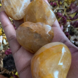 Golden Healer Quartz Heart