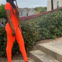 Bodied Orange Creme Jumpsuit