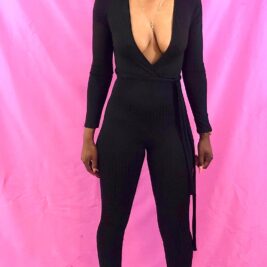 Bodied Jumpsuit-Blk/Honey Yellow