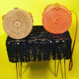 Round Wooden Crossbody