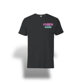 Charge It 2 The Game Black Logo Tee