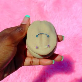 Diamond Snake Eye Tongue Ring.