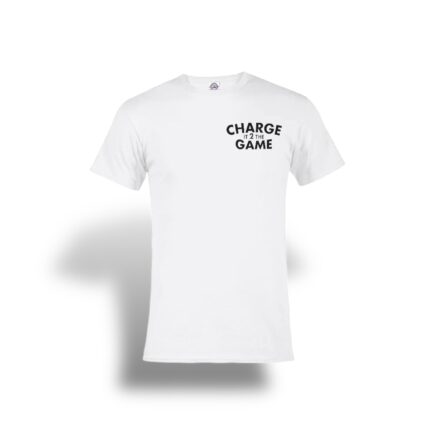 Charge It 2 The Game White Logo Tee