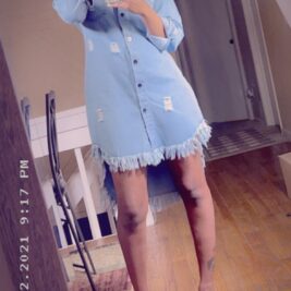 Denim Fringe Dress