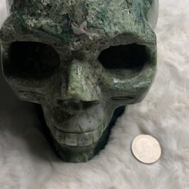 Ocean Jasper & Moss Agate Skull