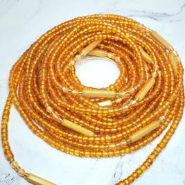 Orange Tie on Waist Beads