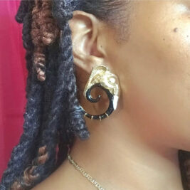 Elephant Spiral Statement Earrings