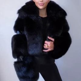 Crop Poodle Faux Fur Coat Coat (Ready to Ship)- By Prima DND