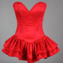 Baby Doll Corset Dress - Satin Corset Dress With Sweetheart Neckline & Lace-Up