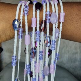 Lavender Bloom - Crystal Waist bead, Belly beads - body beads for selflove Jewelry, weight loss
