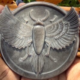 Silver Obsidian Scarab