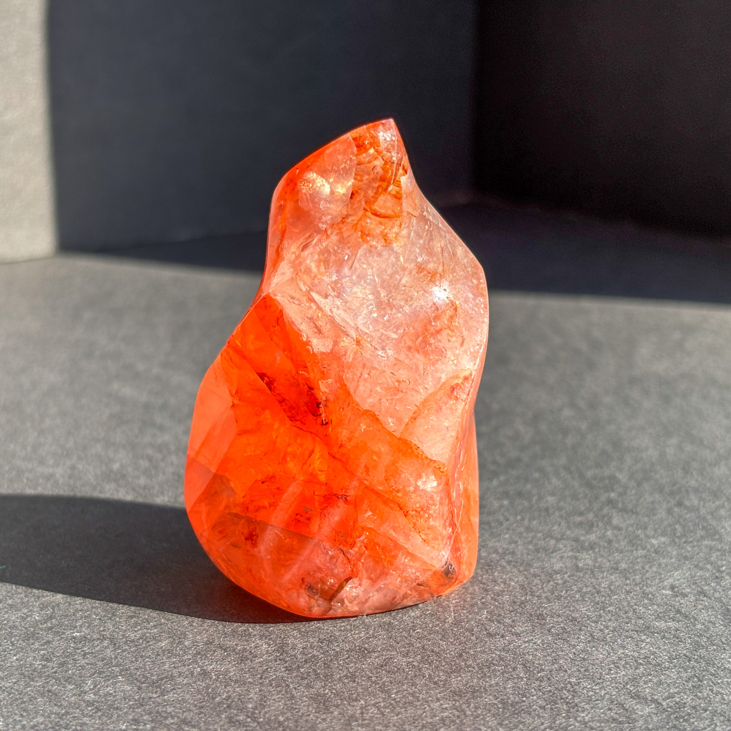 Fire Quartz Flame - Spiritual, Crystals - flame home decor, red fire quartz, spiritual crystal