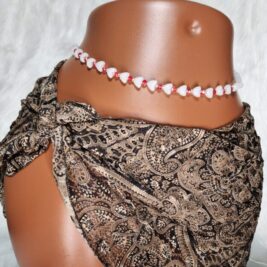 Glow heart waist bead