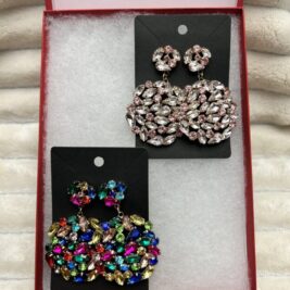 Boho Vintage Rhinestone Post Earring (will come with gift box)