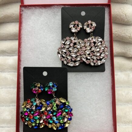 Boho Vintage Rhinestone Post Earring (will come with gift box)