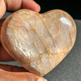 Peach Moonstone Heart
