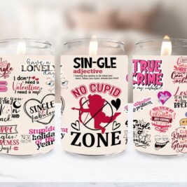 No Cupid Zone Soy Candle