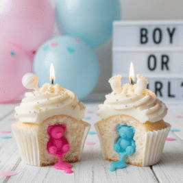 Mini Cupcake Reveal Candle Party Favors
