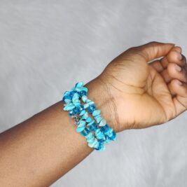 Turquoise Chip Wrap Bracelet
