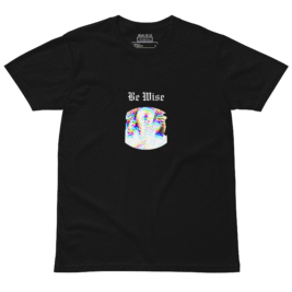 ‘Be Wise’ Tee: Black