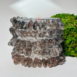 Mica In Quartz Chip Bracelet: Release Stagnant Energy