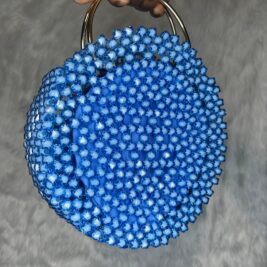 Blue Orbit Beaded bag