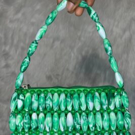 Emerald Muse Beaded Bag