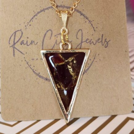 Garnet Triangle Necklace