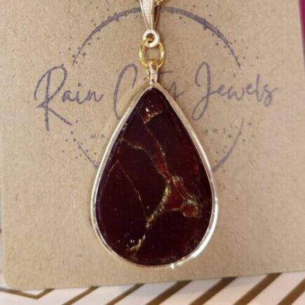 Garnet Drop Necklace