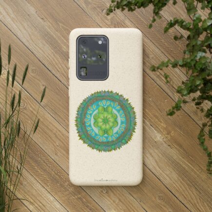 Heart Flame by breathemovedivine Eco-Friendly Case for Android with Mandala Design