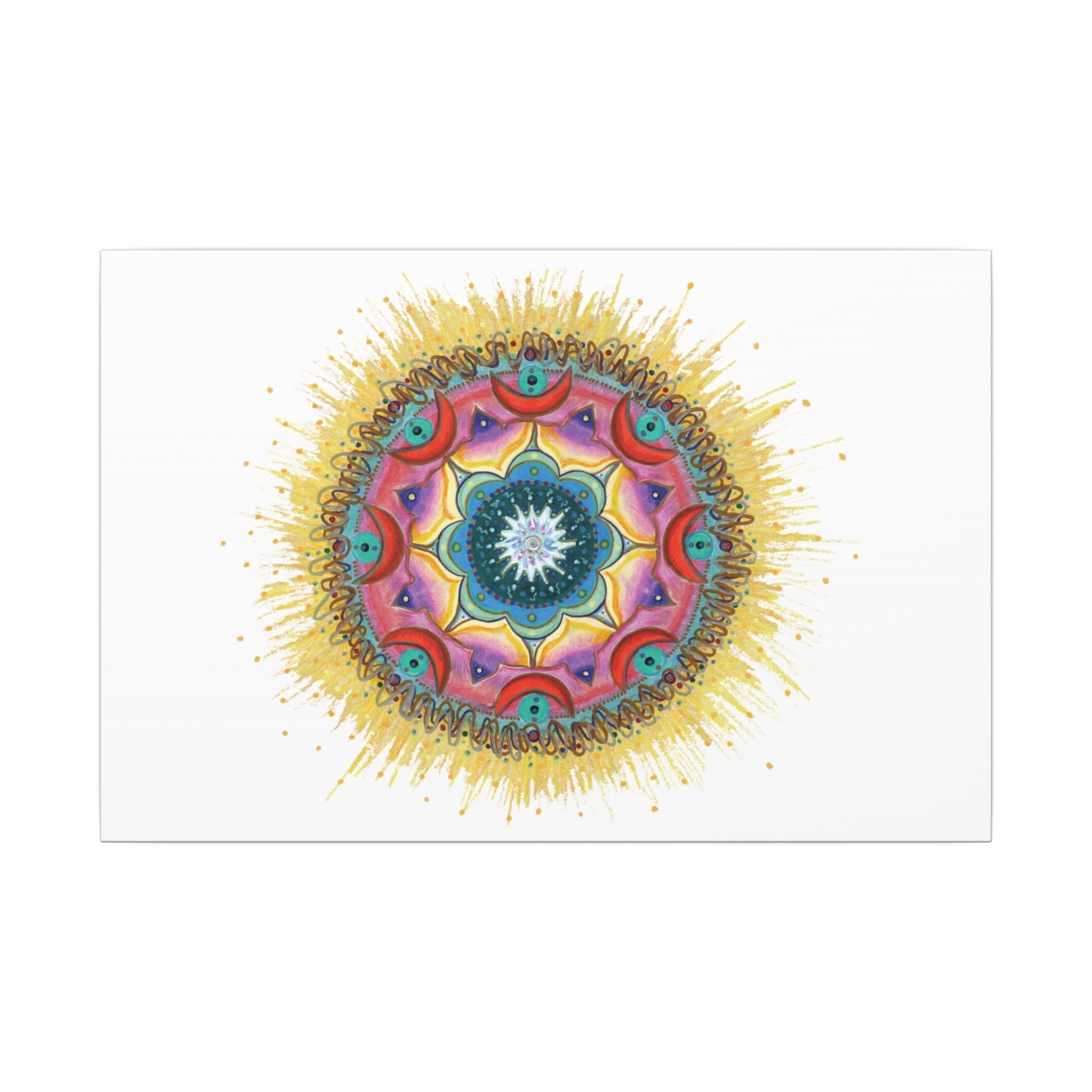 7 Chakras by breathemovedivine Meditative Mandala Canvas Art - Stretched Wall Decor