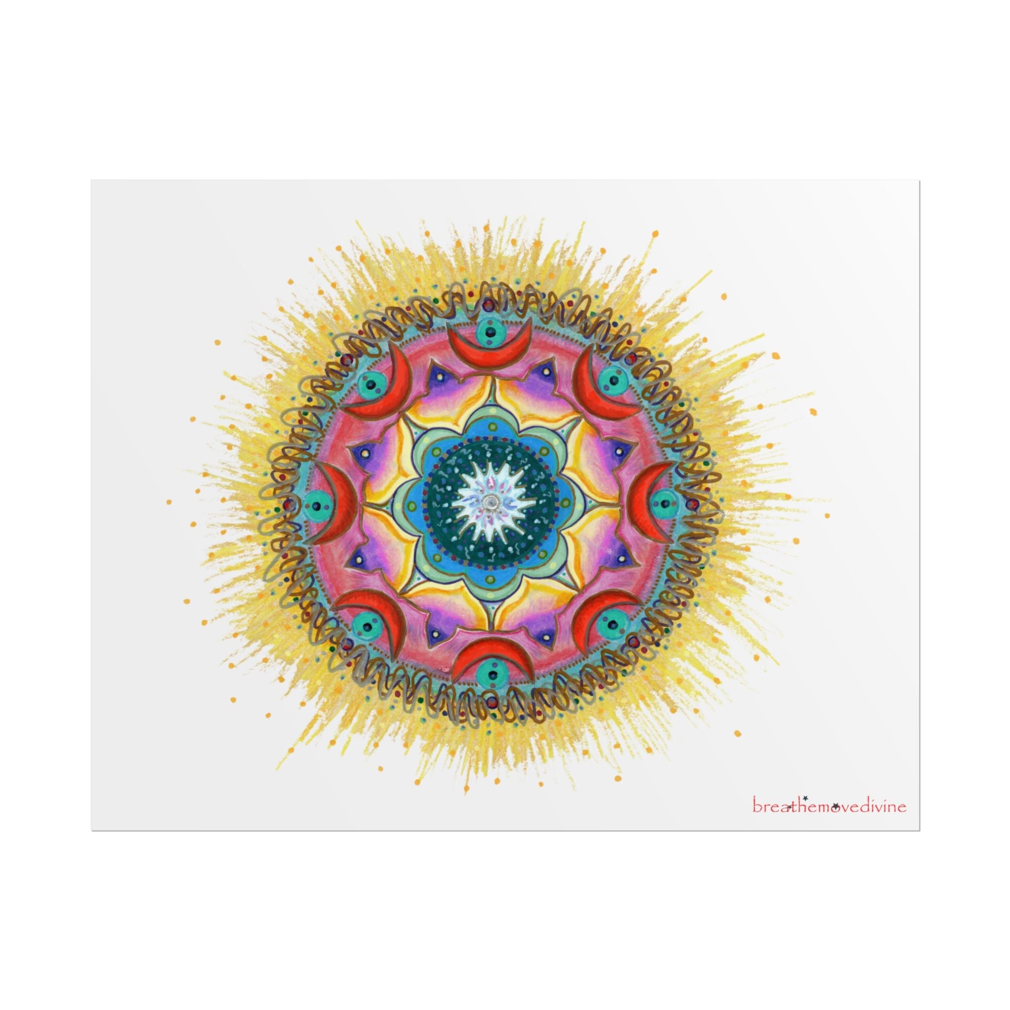 7 Chakras by breathemovedivine Vibrant Rolled Poster Print