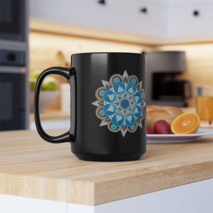 3 Chakras by breathemovedivine Premium Black Mug