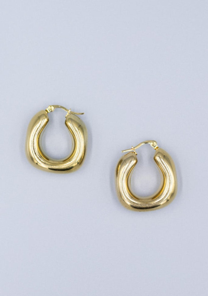 Aria Gold Horseshoe Hoop Earrings