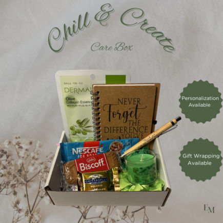 Chill & Create Self Care Box – Relaxation & Creativity Gift for Women, Coloring & Treats