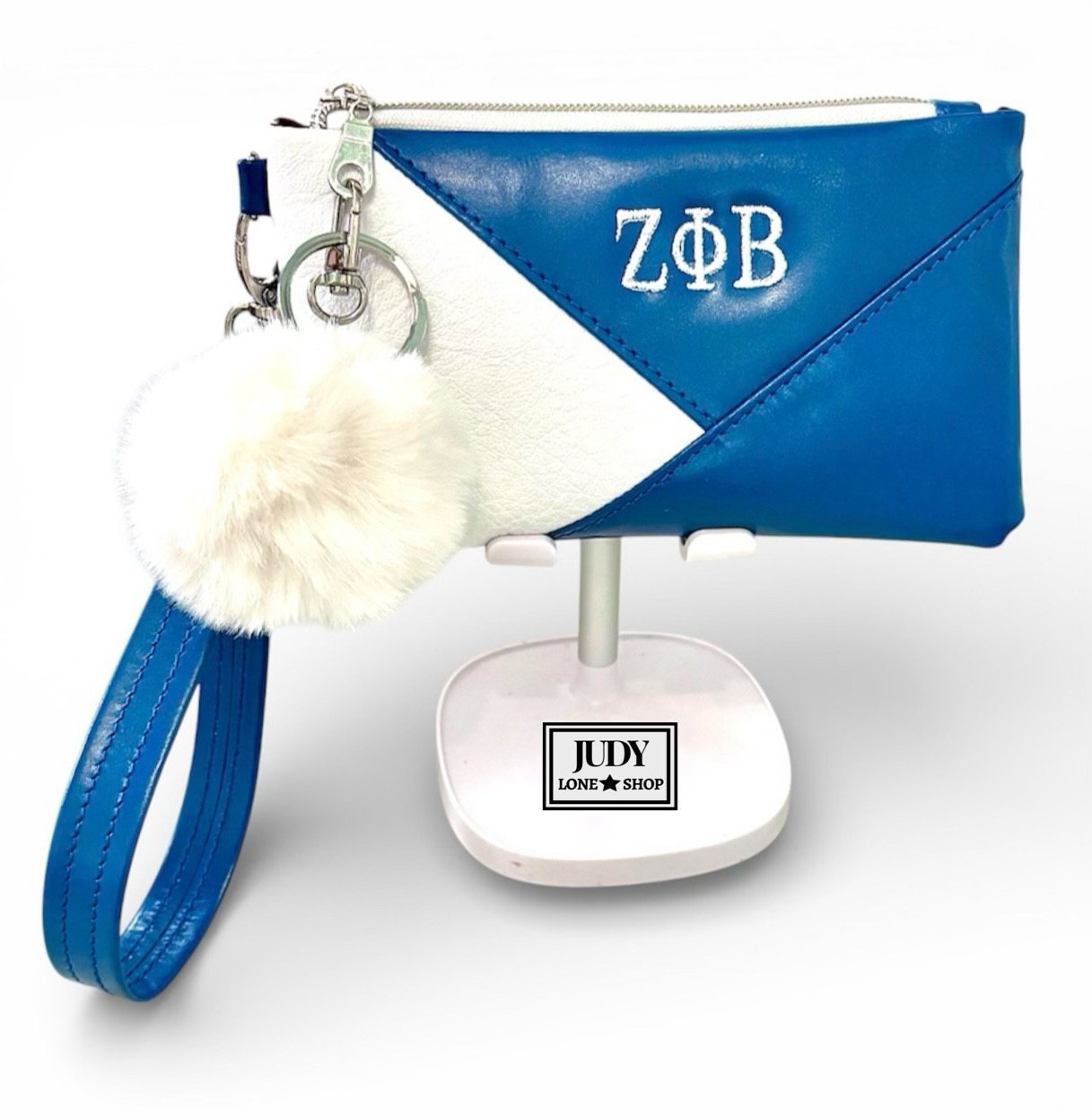 Zeta Phi Beta Leather Clutch