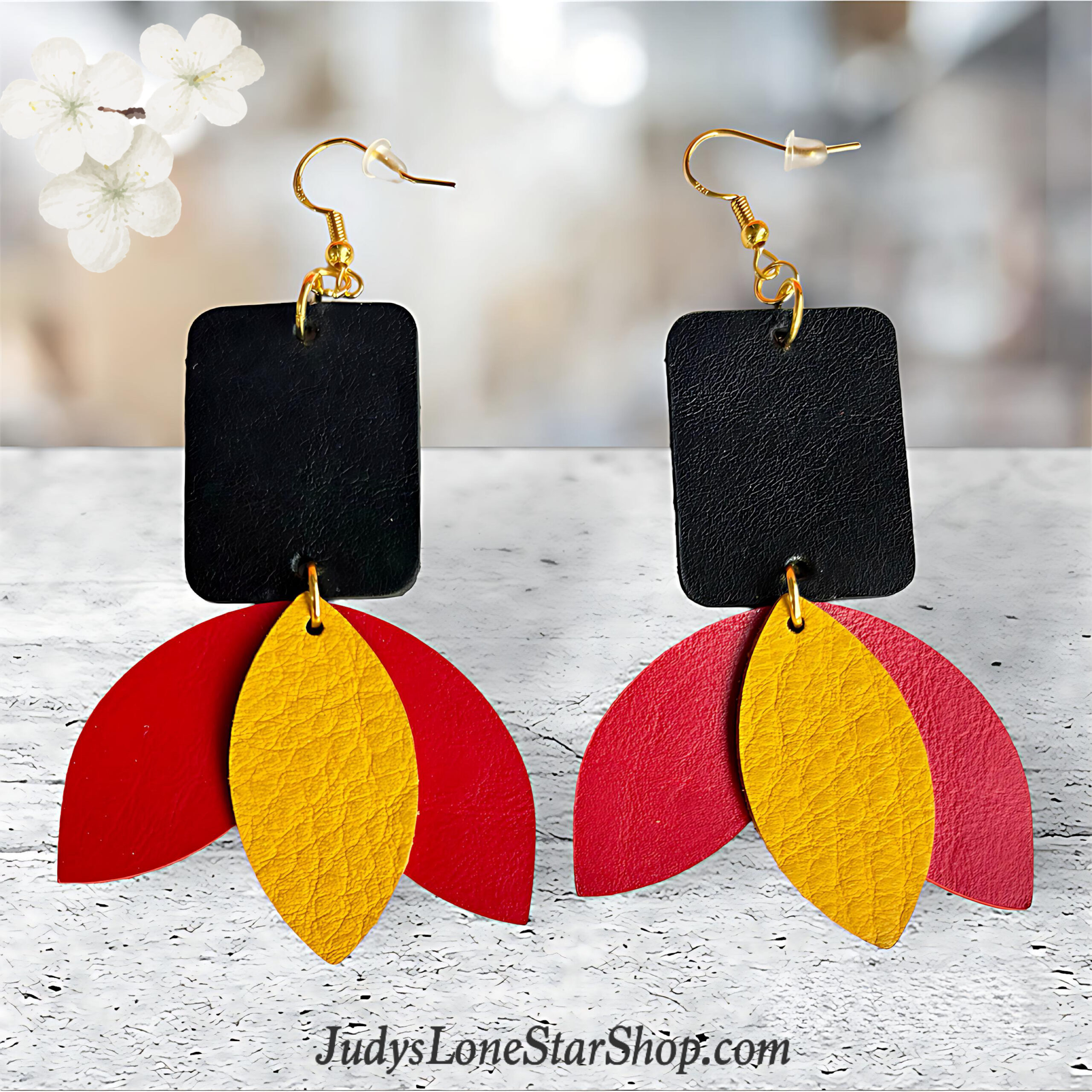 Leather Earrings Caribbean