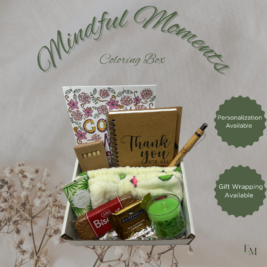 Mindful Moments Coloring Gift Box – Relaxation & Mindfulness Self Care Set for Women