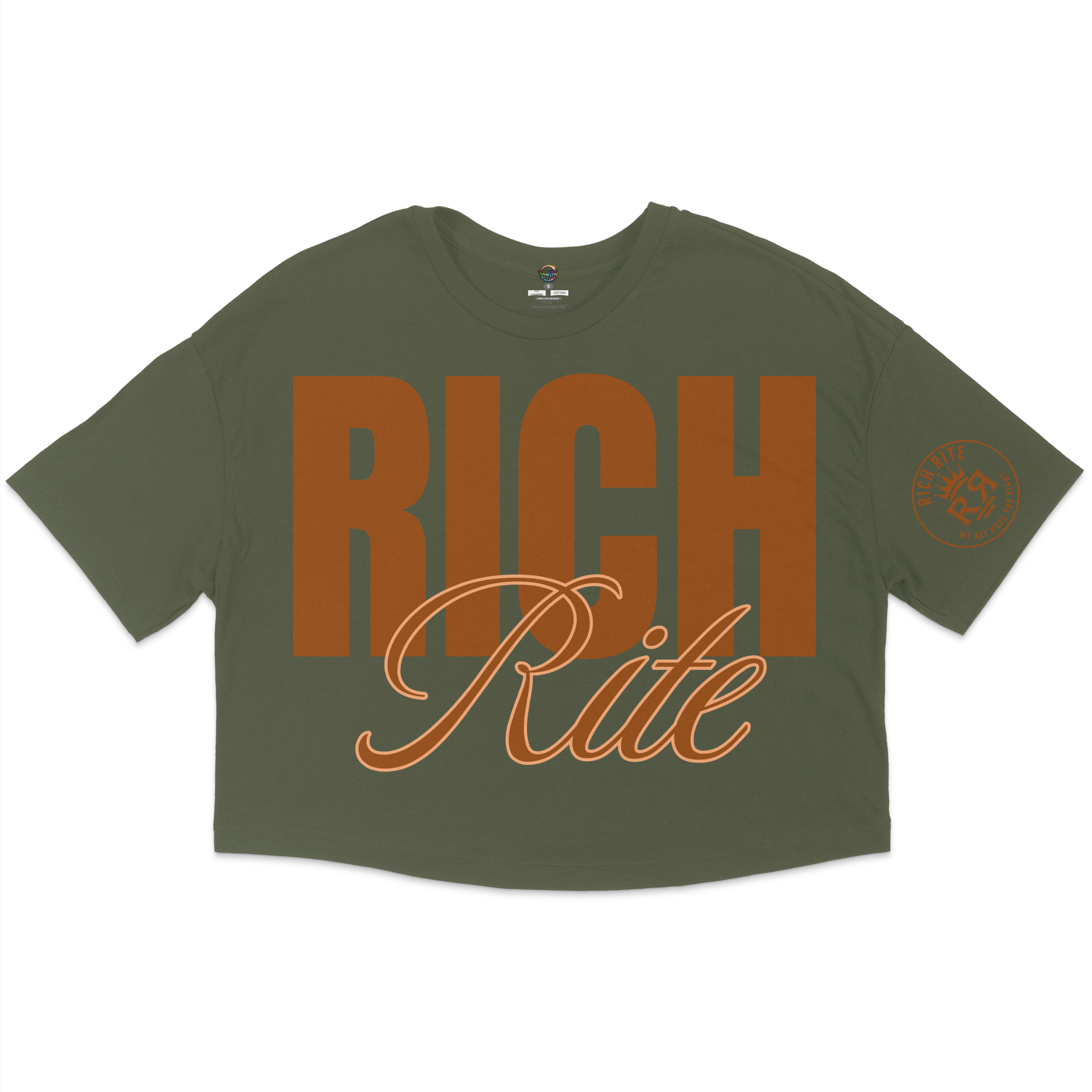 Rich Rite Rich Chocolate Jersey Cropped T-Shirt