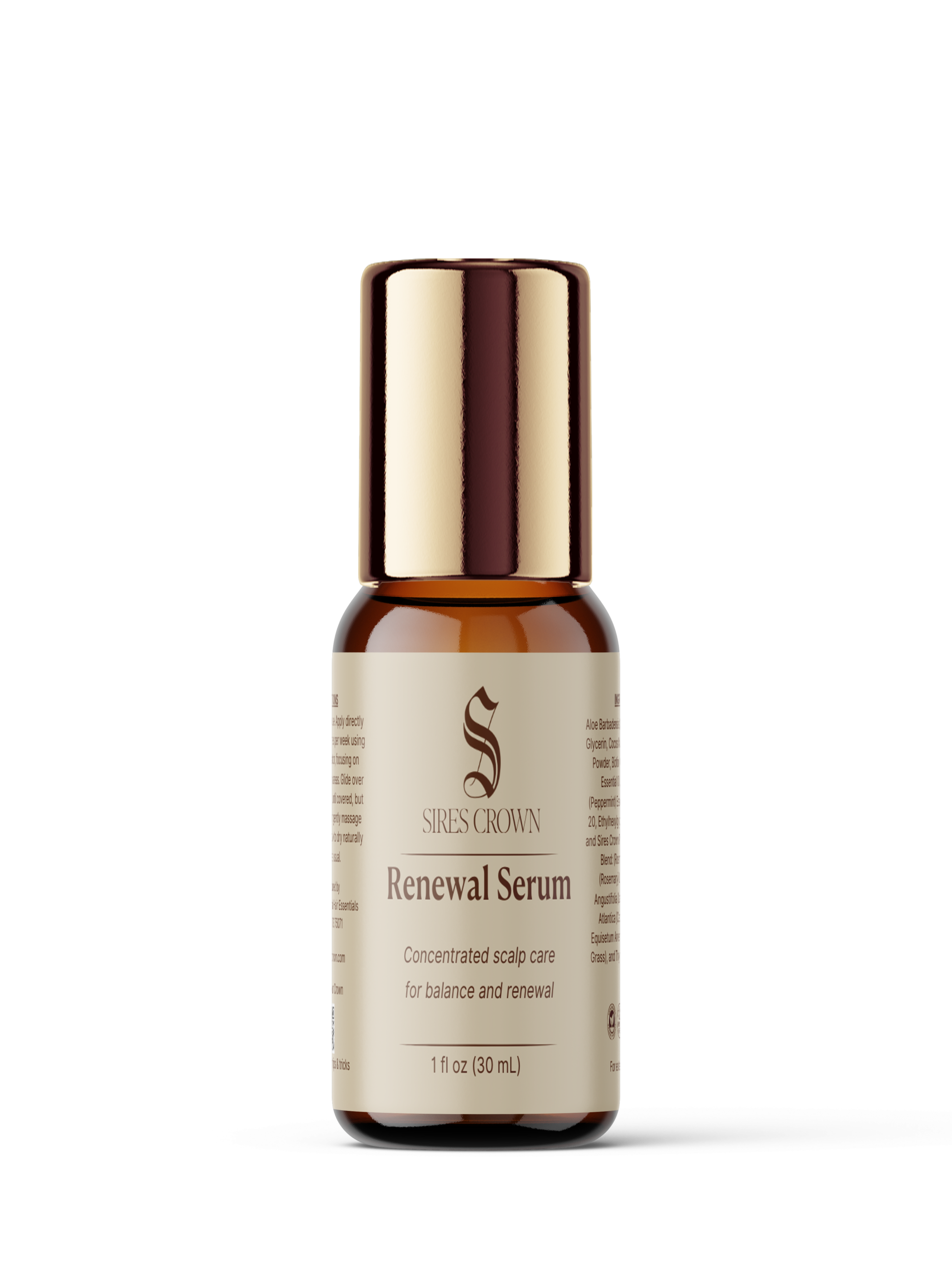 Crown Renewal Serum | Infused w/ Biotin, Tea Tree and Rosemary Oil for Hair Growth | Growth Serum, Reduces Shedding, Promotes Strong, Healthy Hair and Scalp, 1 oz