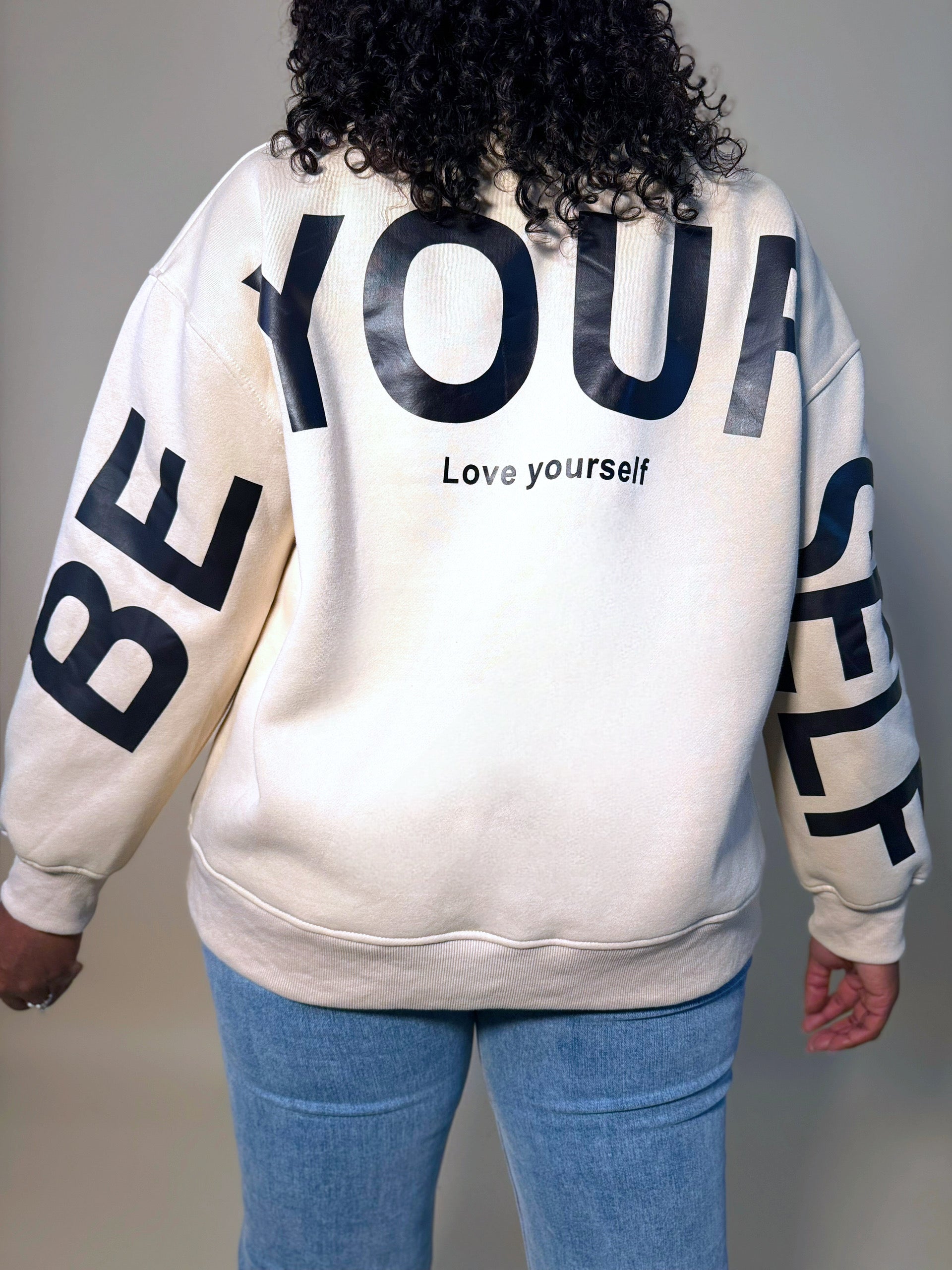 Be Yourself Oversized Sweatshirt - Fashion, Clothes, Sweats, Sweatshirts