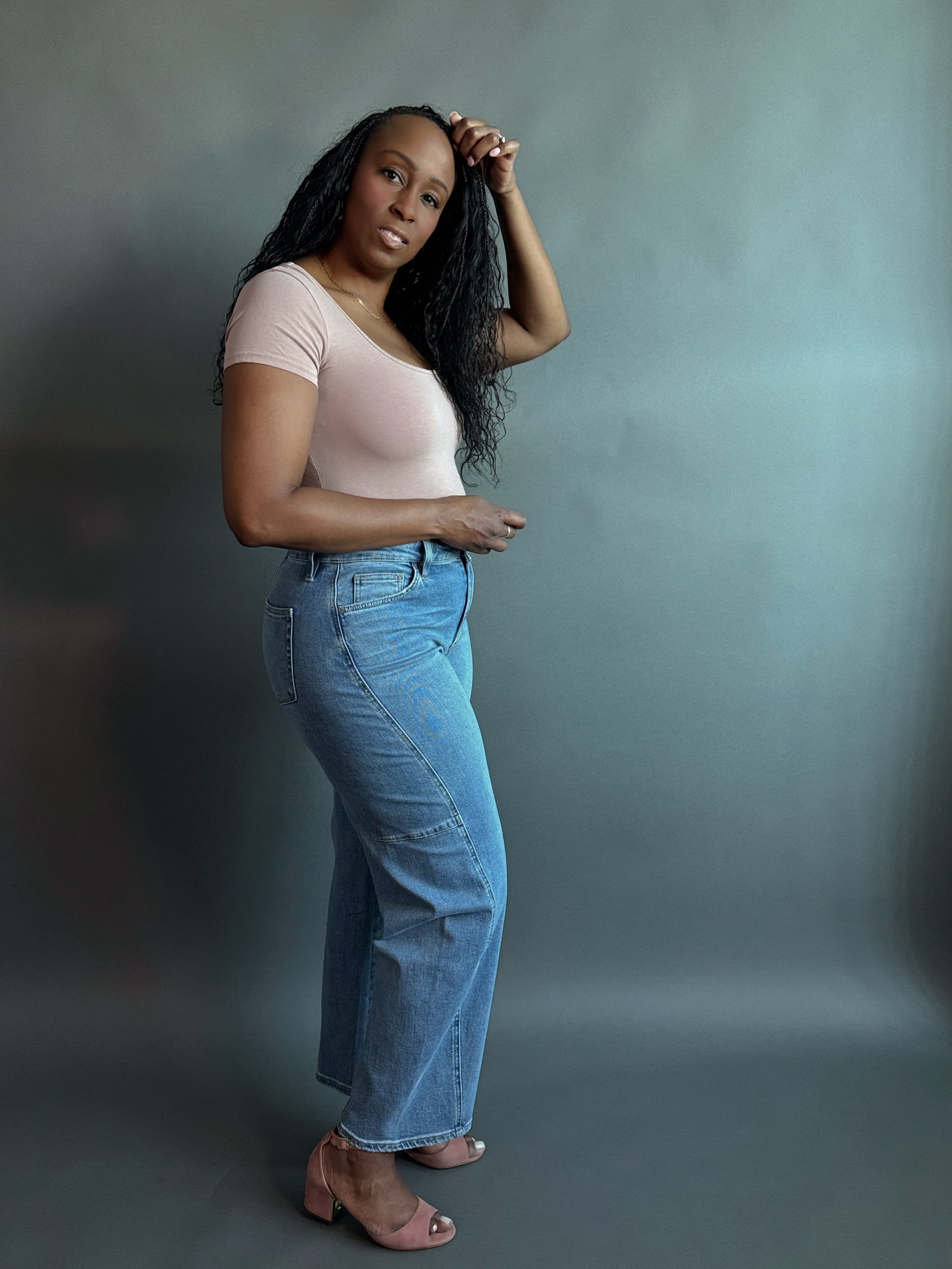 High Rise Barrel Jeans