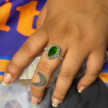 Peridot Coffin Ring