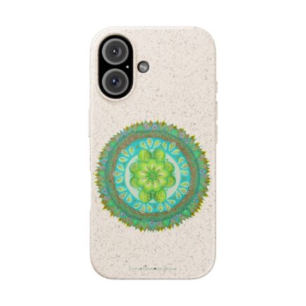 Heart Flame by breathemovedivine Eco-Friendly Case for iPhone with Mandala Design
