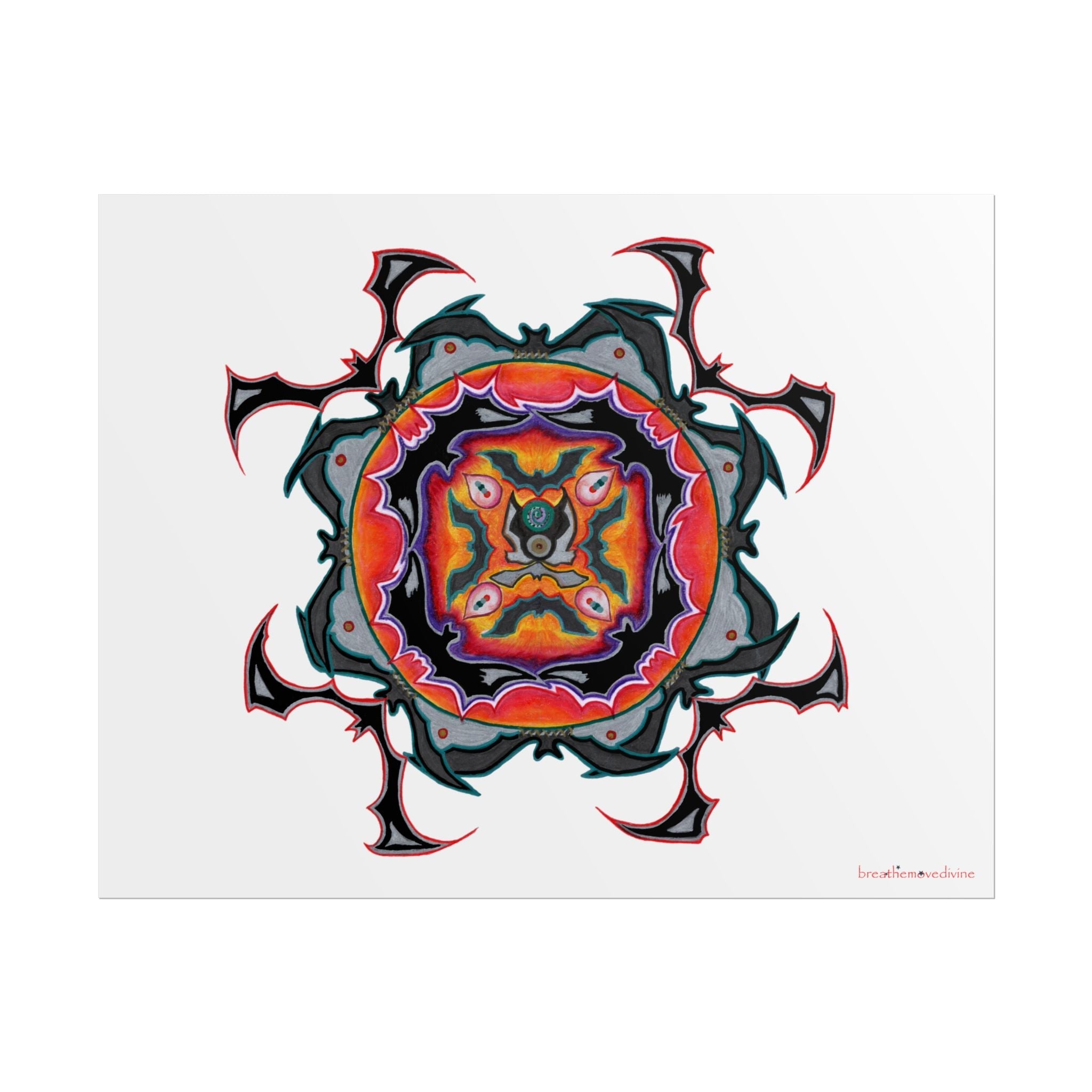 Scry by breathemovedivine Vibrant Poster Print in White