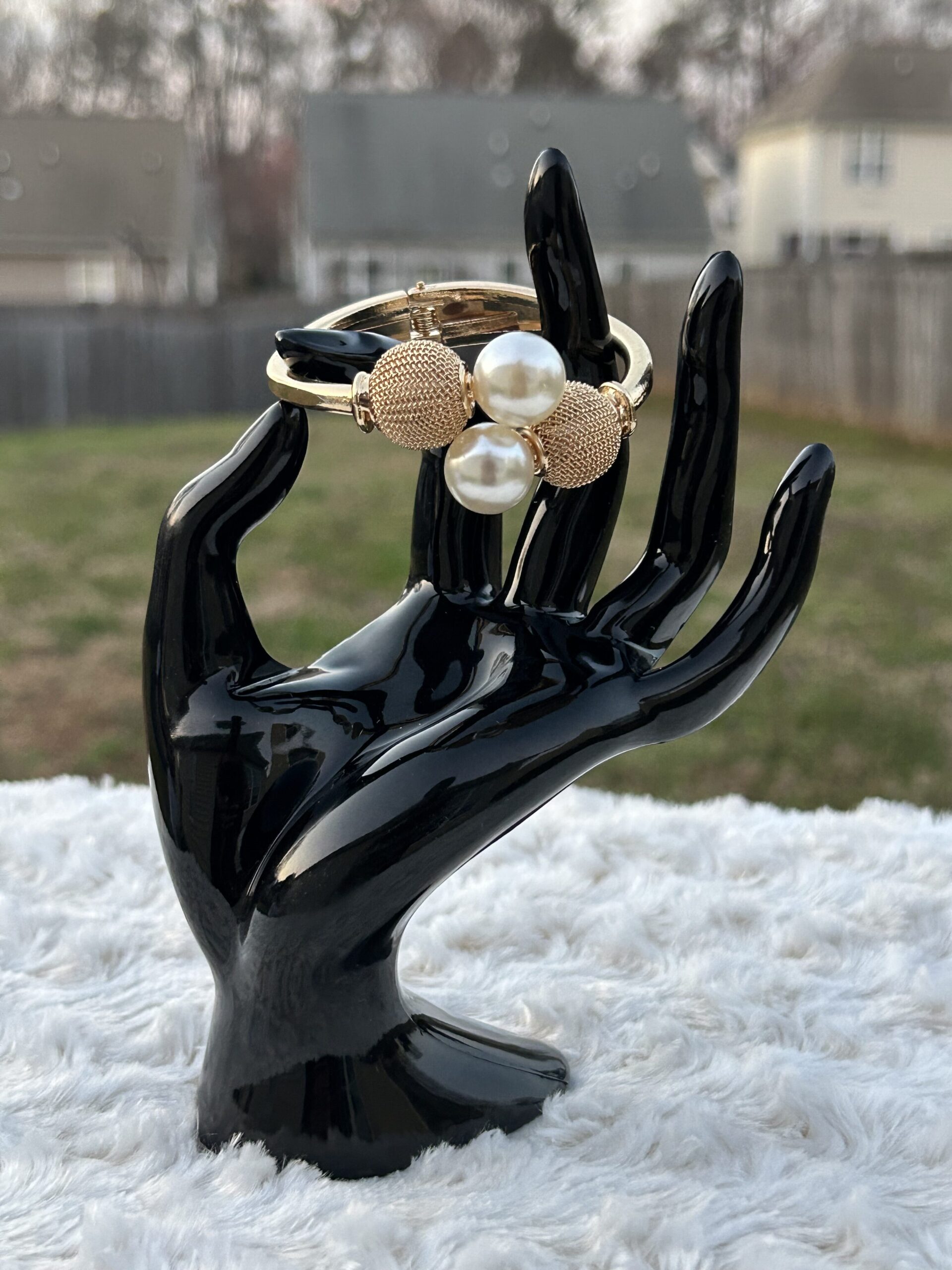 Golden Pearl Embrace Bracelet - Bracelets - bracelet