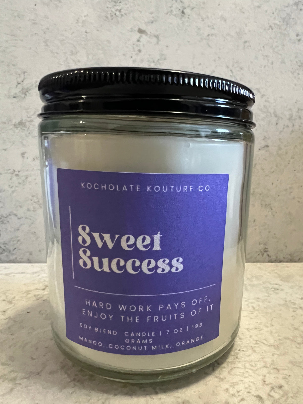 Sweet Success Candle – Mango Coconut Milk Scent - Essentials, Candles