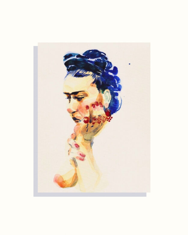 Blue Frida Print