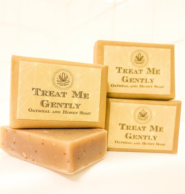 “Treat Me Gently” Oatmeal and Honey Soap