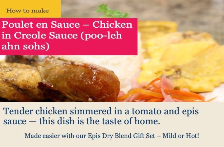 Haitian Poulet en Sauce Recipe | Chicken in Creole Sauce with Epis | Instant Download